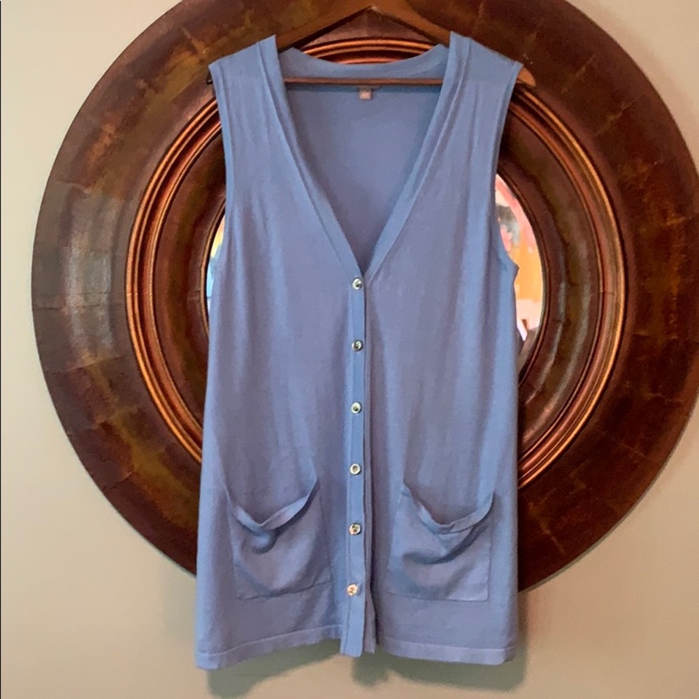 J.Jill V-neck button-up sweater vest